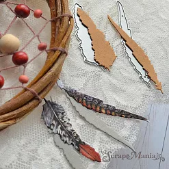 Нож "Танцы ветра. Перья узкие", 1,5х4,7 см (ScrapMania)