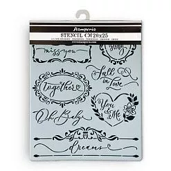 Трафарет 20х25 см "Romance Forever. Plates" (Stamperia)