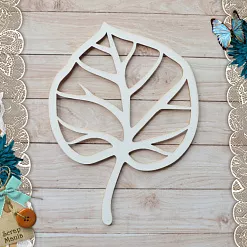 Чипборд "Школьный вальс. Шейкер. Листочек большой" (ScrapMania)