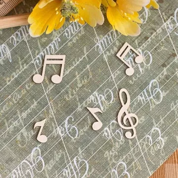 Набор украшений из чипборда "Ноты" (Fantasy)
