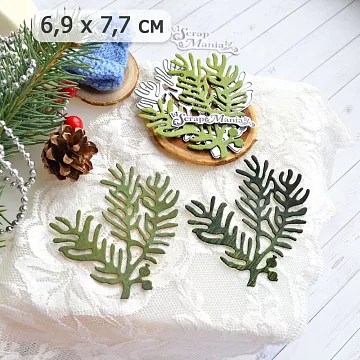 Нож "Ветка можжевельника с ягодами", 6,9х7,7 см (ScrapMania)