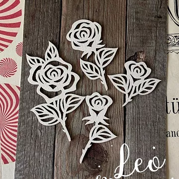 Чипборд "Алиса. Розы", 7х4 см (LeoMammy)