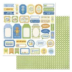 Набор бумаги 20х20 см "Роботы", 12 листов (ScrapMania)