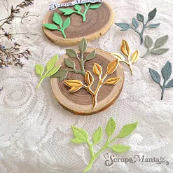 Нож "Листья мелкоцветов 2", 3,1х4,2 см (ScrapMania)