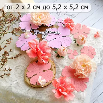 Нож "Древовидный пион", 5,2х5,2 см (ScrapMania)