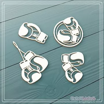 Чипборд "Боксерские перчатки 2" (СкрапМагия)