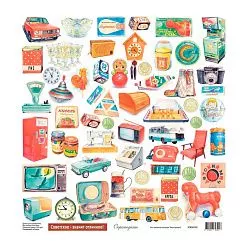 Бумага 30х30 см "Были времена. Элементы" (Scrapodelie) Бумага 30х30 см "Были времена. Элементы" (Scrapodelie)