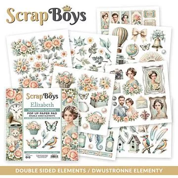 Набор бумаги 15х15 см "Elizabeth. Для вырезания", 24 листа (ScrapBoys)