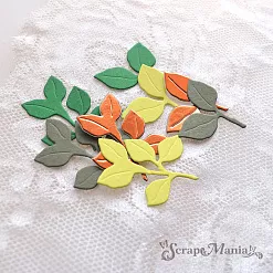 Нож "Веточки с маленькими листьями", 3х3,5 см (ScrapMania)