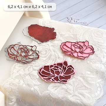Нож "Пион распустившийся", 6,2х4,1 см (ScrapMania)