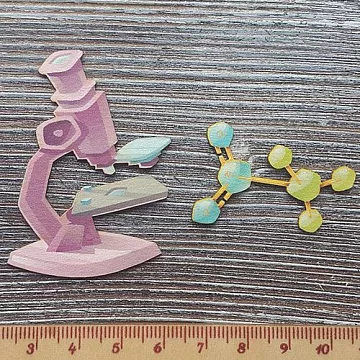 Набор украшений из цветного чипборда "Под микроскопом" (Благолис)