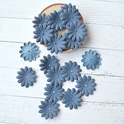 Набор бумажных цветов "Ромашка. Синяя ночь", 20 шт (Китай)