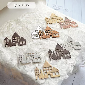 Нож "Новогодние традиции. Домики", 3,1х3,8 см (ScrapMania)