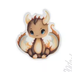 Акриловое украшение "Дракончик бежевый", 3,2х2,9 см