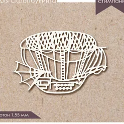 Украшение из чипборда "Дирижабль" (ScrapКрым)