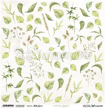Бумага 30х30 "Sunflowers. Leaves 7" (ScrapAndMe)