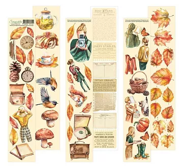 Набор листов для вырезания 6х30 см "Шепот листопада, 6 шт (Scrapodelie)