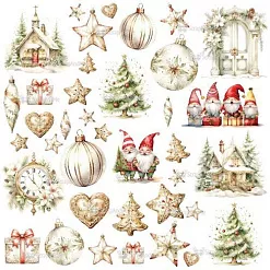 Бумага 30х30 "Rustic Christmas. Christmas 22" (ScrapAndMe)