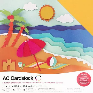 Набор кардстока 30х30 см "Summer", 60 листов (American Crafts)
