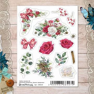 Набор наклеек А6 "Богемное Рождество. Аромат праздника" (ScrapMania)