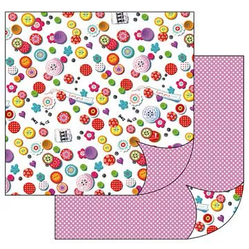 УЦЕНКА Бумага "Пуговицы" (Stamperia)