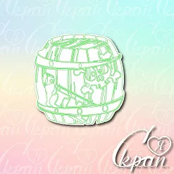 Чипборд с гравировкой "Пиратская бочка", 6х6,2 см (LeoMammy) Чипборд с гравировкой "Пиратская бочка", 6х6,2 см (LeoMammy)