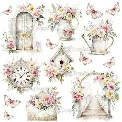 Бумага 20х20 см "Sunny Blooms. Для вырезания" (ScrapAndMe)