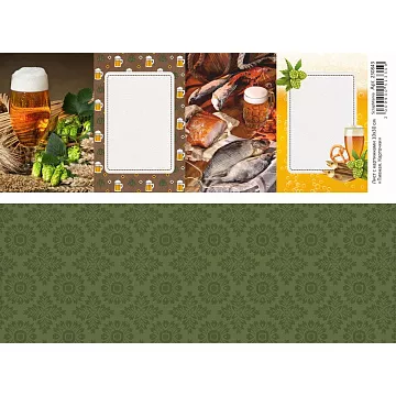Лист с картинками 10х30 см "Пивная. Карточки" (ScrapMania)