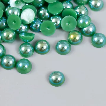 Набор полужемчужин "Зелёная гамма", 0,8 см (АртУзор)