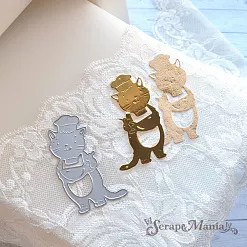 Нож "Усатый поваренок. Кот с миской" 7х4,5 см (ScrapMania)