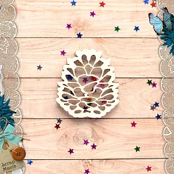 Чипборд "Новогодние традиции. Шейкер. Шишка. Мини" (ScrapMania)