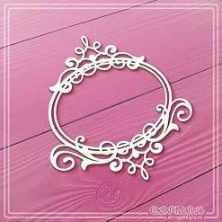 Чипборд "Овальная рамка с завитками 2", 8х8,9 см (СкрапМагия) Чипборд "Овальная рамка с завитками 2", 8х8,9 см (СкрапМагия)