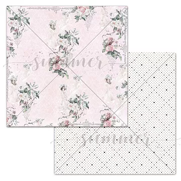 Бумага 30х30 см "Blooming Day. To be happy" (Summer Studio)