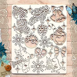 Чипборд "Волшебный снегопад. Медвежонок" (ScrapMania) Чипборд "Волшебный снегопад. Медвежонок" (ScrapMania)