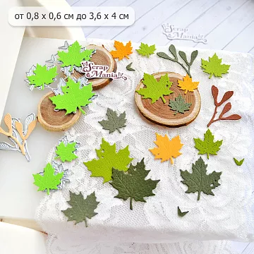 Нож "Листья клена", 3,6х4 см (ScrapMania)