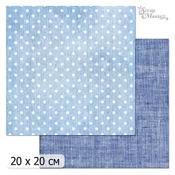 20х20 Бумага "Фономикс. Голубой. Дизайн 10" (ScrapMania)