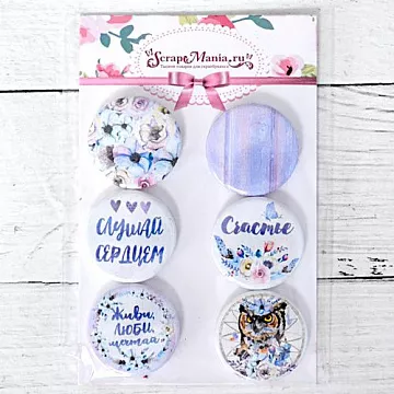 Набор фишек "Этника. Лиловое сияние. Слушай сердцем" (ScrapMania)