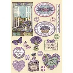 Набор деревянных украшений "Provence", 10х14 см (Stamperia) Набор деревянных украшений "Provence", 10х14 см (Stamperia)