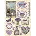 Набор деревянных украшений "Provence", 10х14 см (Stamperia) Набор деревянных украшений "Provence", 10х14 см (Stamperia)