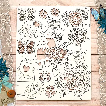 Чипборд "Первая любовь" (ScrapMania)