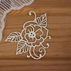 Чипборд "Цветок с завитками 6" (Просто небо)