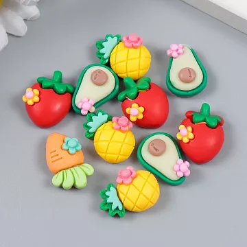 Набор акриловых украшений "Витаминчики. Микс", 2х1,5 см, 15 шт (АртУзор)