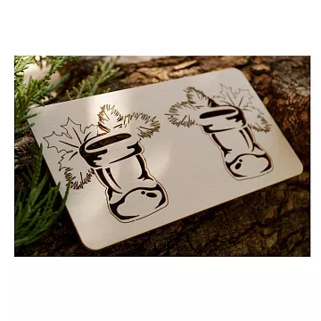 Чипборд "Сапоги дед мороза", 4,4х4,4 см (LeoMammy)