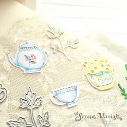 Нож "Усатый поваренок. Чайный сервиз" 6х3 см (ScrapMania)