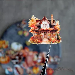 Набор тканевых высечек "Художница Осень", 30 шт (ScrapMania)