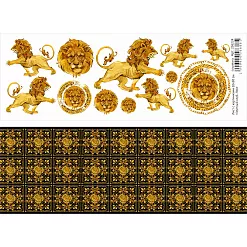 Лист с картинками 10х30 см "Элитный клуб. Лев" (ScrapMania)