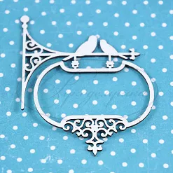 Украшение из чипборда "Вывеска с птичками", мини (Рукоделушка)