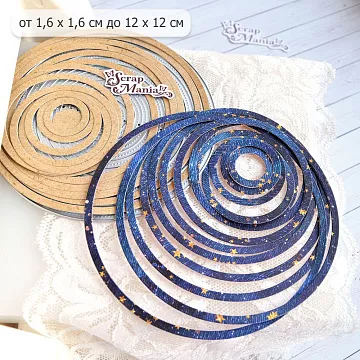 Нож "Круги со строчкой. Слитная форма", 12х12 см (ScrapMania)