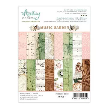 Набор бумаги 15х20 см "Music Garden", 24 листа (Mintay)