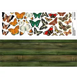 Лист с картинками 10х30 см "Заповедник. Бабочки" (ScrapMania)